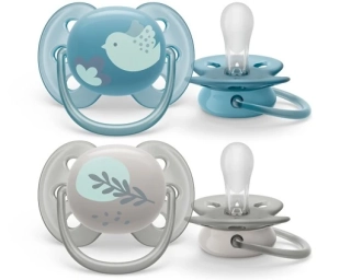 Philips AVENT Šidítko Ultrasoft se Zvířátkem 6-18m chlapec, 2 ks