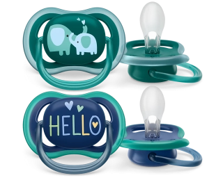 Philips AVENT Šidítko Ultra air 18m+ chlapec/slon 2ks