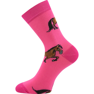 Lonka ponožky dívčí slabé HORSIK s KONÍČKY, vel. 35-38