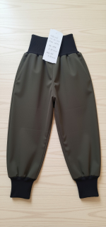 Softshellové kalhoty dětské, khaki