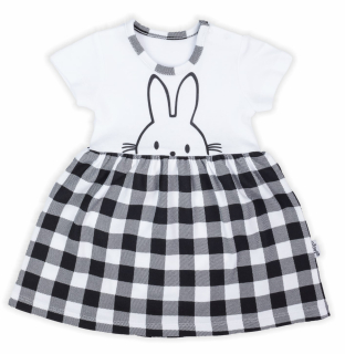 Bavlněné šaty s krátkým rukávem BUNNY, vel. 74