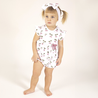 Bavlněný dívčí overal Emily,třešně, 80