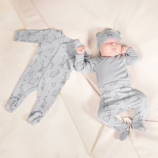 Souprava do nemocnice, šedá, zvířata, 56