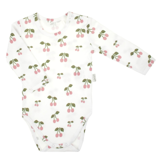 Body s dlouhým rukávem, bavlněné, dívčí, třešně, Emily, vel. 68