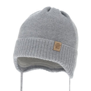 Agbo Chlapecká zimní čepice šedá s merino vlnou Darsi, vel. 40/42