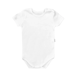 Bavlněné body, kr. rukáv, bílý, BASIC, vel. 68