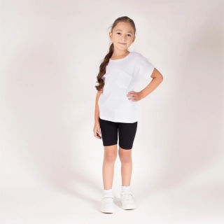 Krátké dívčí černé legíny, vel. 134