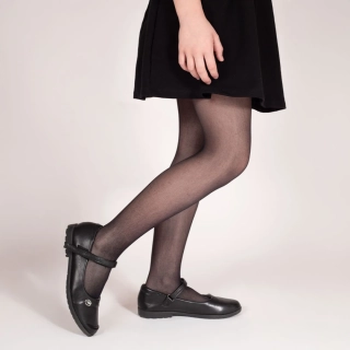 Dívčí hladké silonky černé, 20 DEN, vel. 152/158