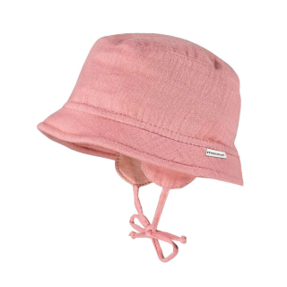 MAXIMO Mušelínový dívčí klobouček Gots Baby, vel. 43