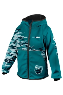 Wamu Softshellová bunda dětská, MASKÁČ, petrolejová