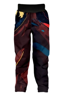 Wamu Softshellové kalhoty dětské, MOUNTAIN BIKE, tmavá