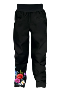 Wamu Softshellové kalhoty dětské, LUČNÍ KYTKY