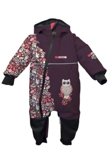 Wamu Softshellová kombinéza dětská, SOVA, fialová
