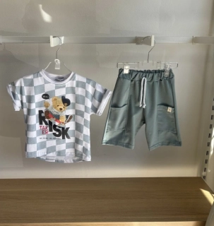 Gamex souprava s medvídkem tričko a kraťasy modré, vel. 98