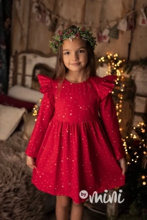 Lily Grey stars šaty - červené, vel. 134